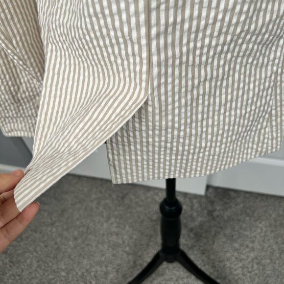 Sandro Cream Striped Blazer - Picture 2 of 8